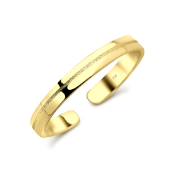Gold Plated Classic Silver Toe Rings CTR-F02-04-GP